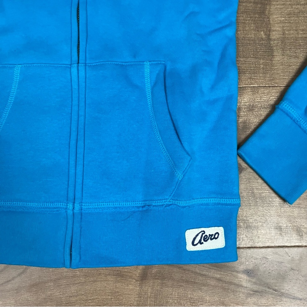 Aeropostale Women’s Size Small Plain Blue Full Zip Hoodie Sweatshirt NWT! - Picture 5 of 11